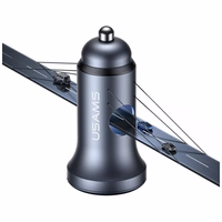 Automobilio įkroviklis USAMS CC320 Aluminium 2.4A 2xUSB-A tarnish