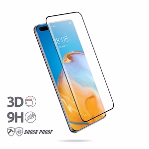 Crong 3D Armour Glass 9H visą ekraną dengiantis grūdintas apsauginis stiklas, skirtas Huawei P40 Pro, su montavimo rėmeliu