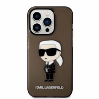 Karl Lagerfeld Ikonik Karl dėklas telefonui iPhone 14 Pro Max - juodas