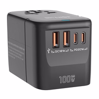 Blitzwolf BW-TA2 5-in-1 kelionių adapteris 2xUSB PD + 2xC QC + C GaN 100W