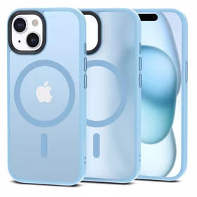Tech-Protect MagMat Magnetinis dėklas telefonui iPhone 15 - matinė mėlyna