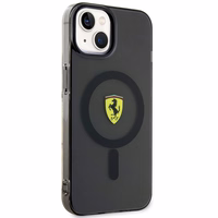 Ferrari FEHMP14SURKK iPhone 14 6.1" juodas kietas dėklas telefonui pusiau permatomas magnetinis (MagSafe)