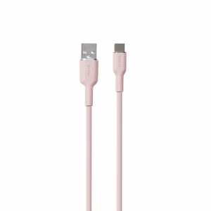Puro Soft USB-A - USB-C kabelis 1.5m - rožinis