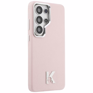 Dėklas Karl Lagerfeld K Metal Logo MagSafe Samsung Galaxy S26 Ultra rožinis