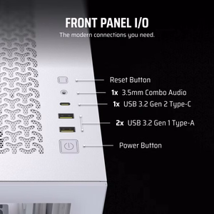 Corsair Midi Tower 3500X LXR LINK TG baltas