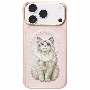 Rožinis NIMMY LAIMINGA MADINGA KATĖ dėklas IPHONE 18 Pro Max/17 Pro Max, suderinamas su MagSafe