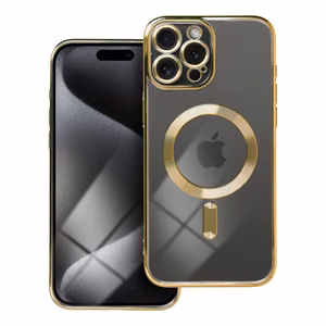 Electro Mag Cover case for iPhone 15 Pro Max compatible with MagSafe gold