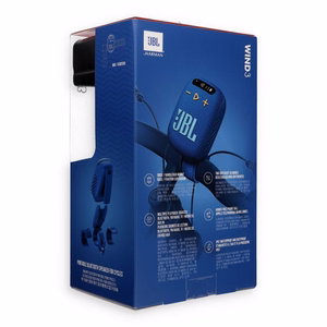 Wireless speaker JBL Wind 3 with handlebar holder blue