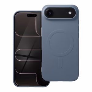 SILICONE MAG DĖKLAS (didelė skylė) suderinamas su MagSafe IPHONE 17 Air šviesiai mėlyna