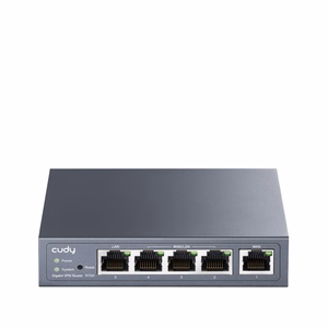 Cudy Gigabit Multi-WAN VPN maršrutizatorius laidinis Fast Ethernet, Gigabit Ethernet pilkas