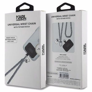 KARL LAGERFELD laikrodžio dirželis KLUCHCSKPK (Wrist Chain Choupette) sidabrinis