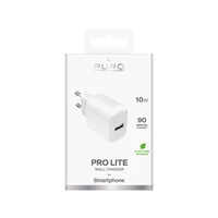 Puro PROLITE 10W USB-A sieninis įkroviklis - baltas