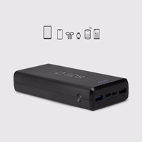 Išorinė baterija Puro Fast 20000 mAh 2x USB-A + 1x USB-C - juoda