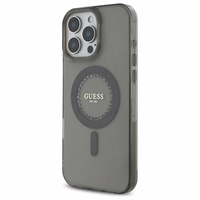 Guess IML Rhinestones Magnetinis dėklas telefonui iPhone 16 Pro - juodas