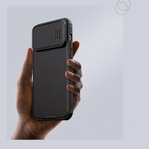 Nillkin CamShield S dėklas iPhone 14 Pro Max šarvuotas dangtelis kameros apsauga mėlynas
