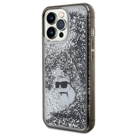 Karl Lagerfeld Liquid Glitter Choupette dėklas telefonui iPhone 13 Pro Max - permatomas
