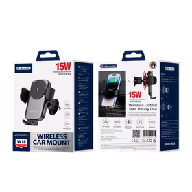 JELLICO automobilinis laikiklis su belaidžiu įkrovimu W18 15W Juodas