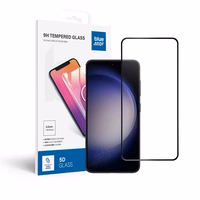 Apsauginis stiklas Blue Star - SAMSUNG Galaxy S23 pilnas paviršius (pilnas klijavimas/draugiškas dėklui) - juodas Apsauginis stiklas Blue Star