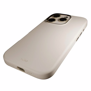Puro Icon Mag Pro Magnetinis silikoninis dėklas telefonui iPhone 16 Pro - smėlio spalvos