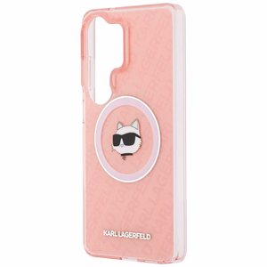 Karl Lagerfeld IML Repeated Choupette MagSafe Dėklas for Samsung Galaxy S26 Ultra - rožinis