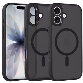 Pilnai matinis magnetinis dėklas Iphone 17 juodas