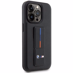 BMW Grip Stand Hot Stamp iPhone 14 Pro deklas - Juodas
