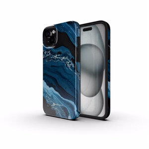 FORCELL F-PROTECT Mirage, militarinio kritimo testuotas dėklas telefonui, MagSafe suderinamas IPHONE 15 PRO tamsiai mėlynas