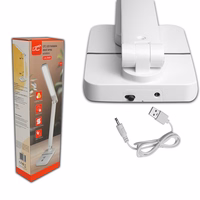 LED stalinė lempa 3W, 3000/4500/6000K, reguliuojama, 1200mAh, balta, LTC