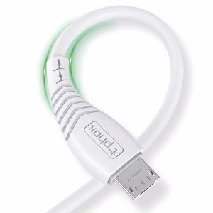 Laidas T-PHOX Nature Micro USB, baltas, 1.2M 3A