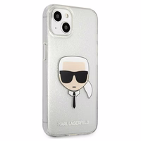 Karl Lagerfeld Glitter Karl's Dėklas telefonui iPhone 13 mini - sidabriškas