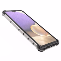 Dėklas telefonui su medaus koriu dizainu, apsauginis dėklas su gelio rėmeliu, skirtas Samsung Galaxy A13 5G, skaidrus