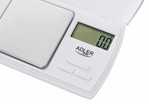 Adler AD 3161 – tiksliosios svarstyklės, 0.5 kg, 0.01 g, baltas