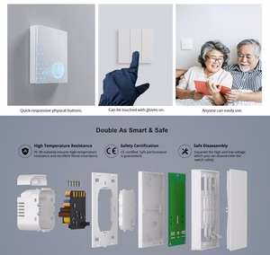 SONOFF M5 išmanusis sieninis jungiklis M5-2C-80M, Wi-Fi, Matter