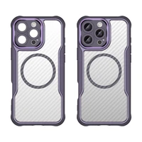 Leading Series Magnetinis silikoninis dėklas telefonui iPhone 16 Pro Max - violetinė