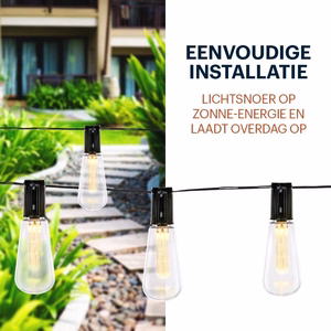 Grundig saulės energijos LED sodo girlianda, 3,35 m