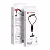 FORCELL F-DESIGN R10X40 riešo telefono virvelė su reguliuojamu ilgiu (maks. 20cm kilpoje) žalia rožinė violetinė