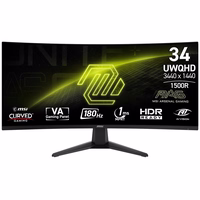 MSI MAG 346CQ kompiuterio monitorius 86,4 cm (34") 3440 x 1440 pikseliai UltraWide Dual Quad HD LCD Juoda