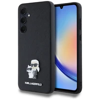 Karl Lagerfeld Saffiano Karl&Choupette Pin dėklas Samsung Galaxy A35 - juodas