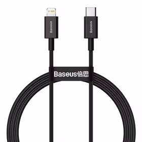 USB Kabelis Baseus "Superior" juodas "Type-C / Lightning" 100cm (iki 20W)