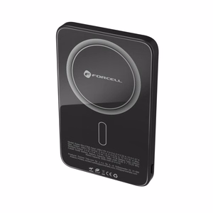 Išorinė baterija su MagSafe Forcell F-Energy SuperSlim F5K8 QC4.0 PD3.0 15W 5000 mAh juoda