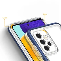 Clear 3in1 dėklas telefonui Samsung Galaxy A13 5G rėmelio gelis mėlyna