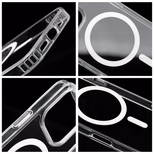 Drop Glue Colorful Ring Mag Cover dėklas, skirtas Samsung A57, suderinamas su MagSafe, baltas