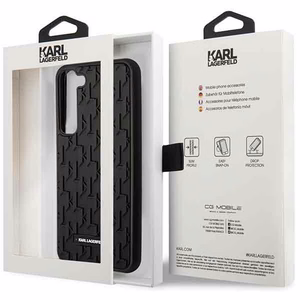 Karl Lagerfeld KLHCS23SRUPKLPK S23 S911 kietasis dėklas juodas 3D Monograma
