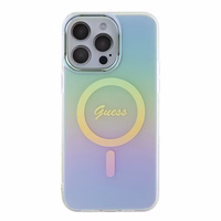Guess GUHMP15XHITSQ iPhone 15 Pro Max - Turkizinis dėklas IML Iridescent MagSafe