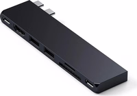 Adapteris HUB 7in1 2 x USB C Satechi Pro HUB Slim ST-HUCPHSD, skirtas "MacBook" vidurnaktį