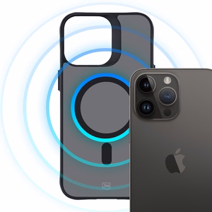 3mk dūminis magnetinis dėklas telefonui su MagSafe iPhone 15 Pro Max - pusiau skaidrus