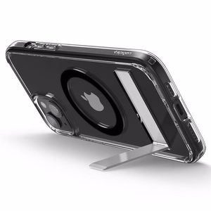 Spigen Ultra Hybrid S Magnetinis dėklas telefonui su stovu iPhone 15 - Juodas