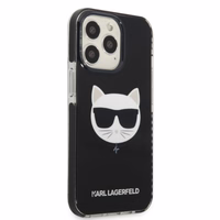 Karl Lagerfeld KLHCP13LTPECK iPhone 13 Pro / 13 6.1" kietas dėklas juodas/juodas Choupette Galva