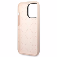 Guess GUHCP14XSLTGP iPhone 14 Pro Max 6.7" rožinis kietasis dėklas silikoninis Triangle
