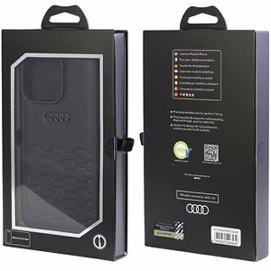 Audi GT чехол из синтетической кожи для iPhone 15 Pro Max - чёрный